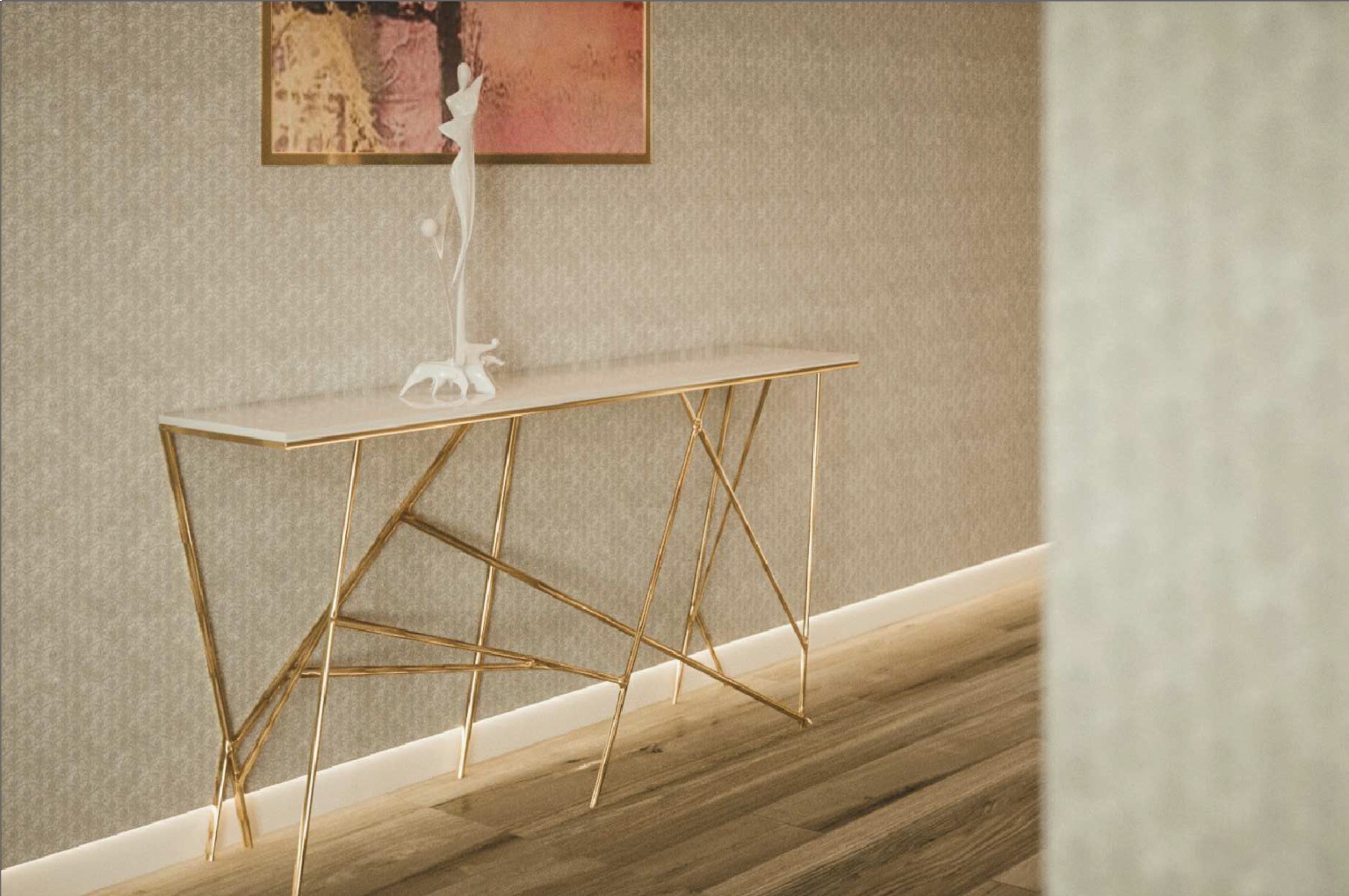 Material and furniture detailing at Crystal Dream Penthouse